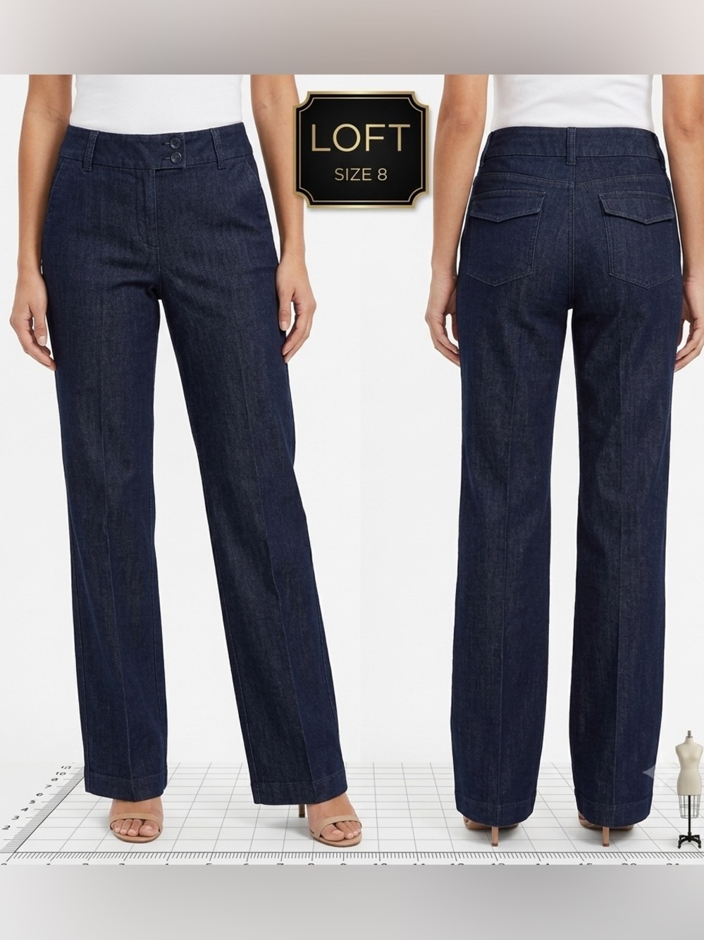 Loft Editor Wide Leg Long Jeans 8L